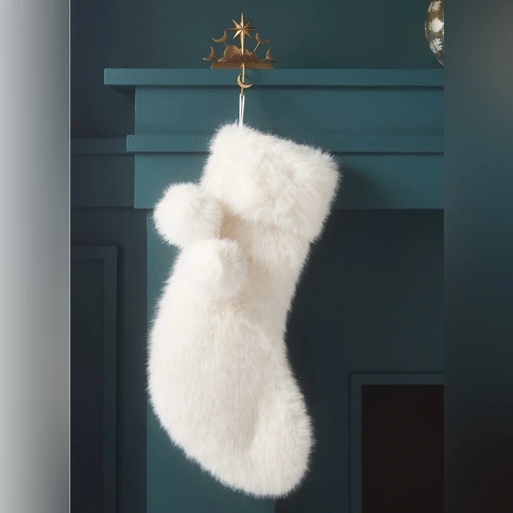 Anthropologie Chloe Faux Fur Stockings - Pair NWT